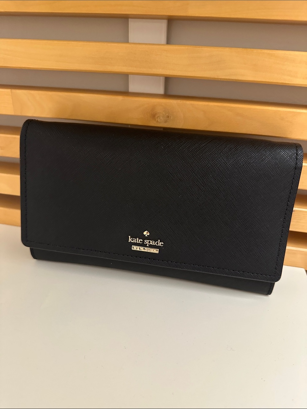 kate spade Black wallet on chain